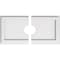 Ekena Millwork Rectangle Architectural Grade PVC Ceiling Medallion, 18"W x 9"H x 3"ID x 6 1/4"C x 1"P, Two-Piece CMP18X9RE2-03000 - alternate 1